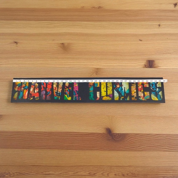 Marvel Comics Wall Art – Retro Superhero Pop Creations Sign (40” x 8”) - Picture 6 of 7